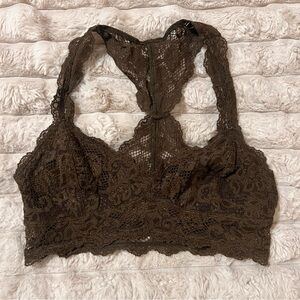 Free People Lace Bralette in Olive